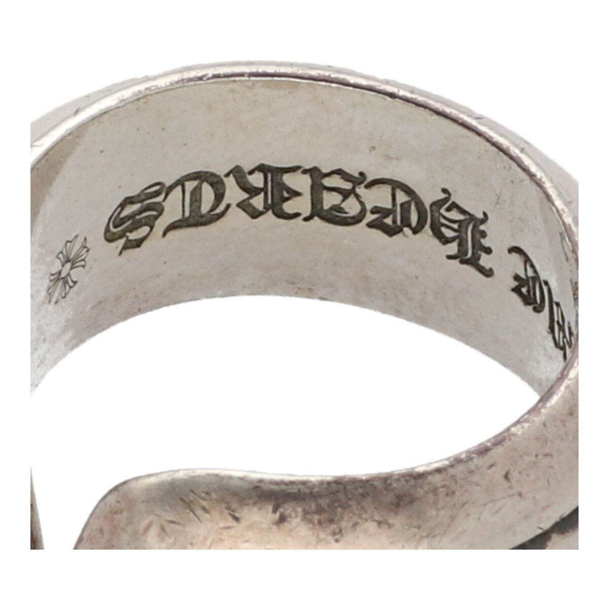 中古】 CHROME HEARTS クロムハーツ スクロール ラベル リング 