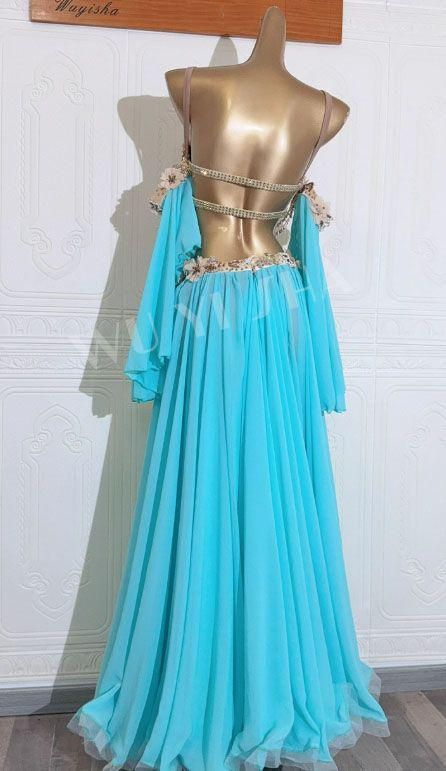 オーダーメイド ベリーダンス 花 ブラスカートセット ダンス衣装 花柄