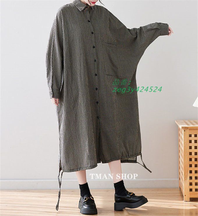 レディース ロングシャツワンピース