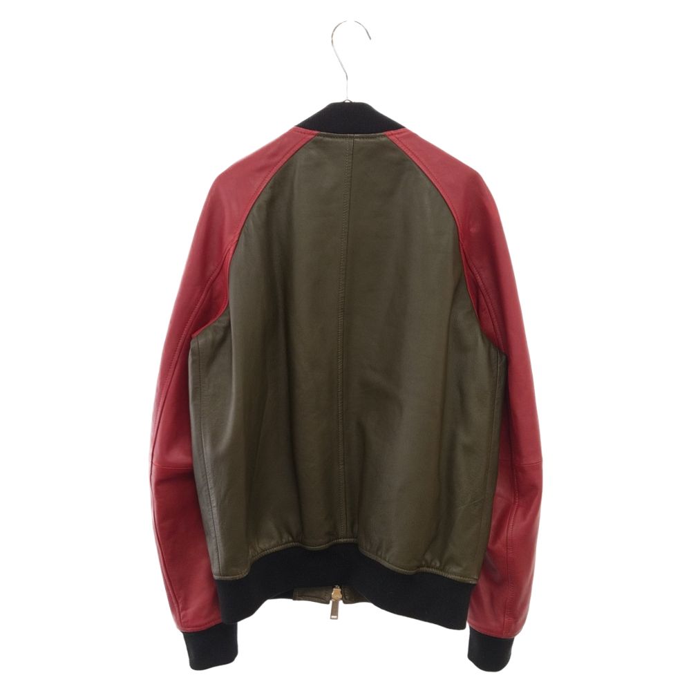 DSQUARED2 (ディースクエアード) バイカラー レザーボンバージャケット