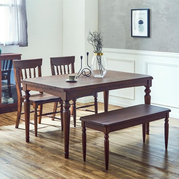 中国　アンティーク　ダイニングテーブルセット　木製 ダイニングテーブルセット 4点 クラシカル アンティーク おしゃれ