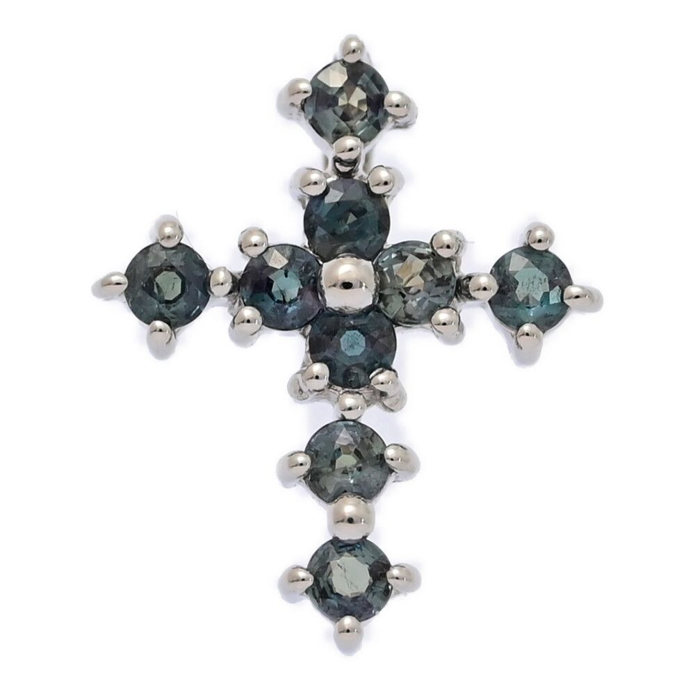 0.59ct クロスモチーフ･アレキサンドライトペンダントトップ Pt900-2.1g グリーン 翌日配送可 ♀ N レディース 589515