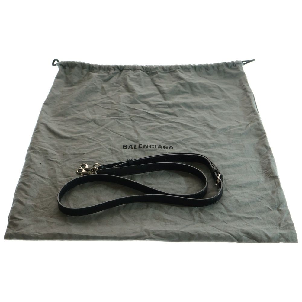 BALENCIAGA バレンシアガ ヴィル トップハンドルS I LOVE TECHNO アイラブテクノ ロゴプリント レザー 2WAY ハンド ショルダーバッグ シルバー金具 ブラック 550645 中古】 バレンシアガ BALENCIAGA ショルダーバッグ 2wayバッグ