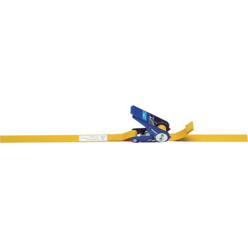 キトー　ベルトラッシング　ラチェットバックル式　５０ｍｍ幅　破断荷重３０ｋＮ　最大使用力７．５ｋＮ　両端シボリ縫製タイプ　巻取側５ｍ