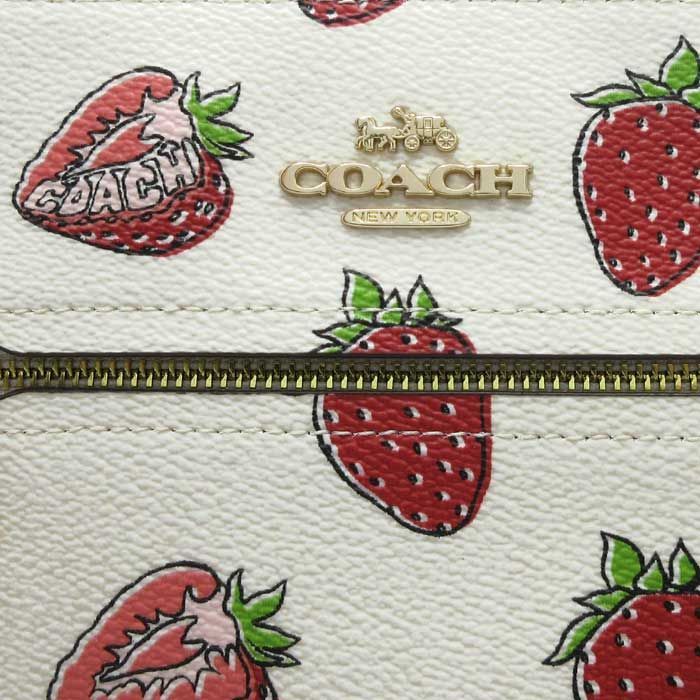 【COACH】ミニローワン ファイルバッグ Strawberry CAQ09 コーチ ショルダーバッグ COACH ミニローワン ストロベリー