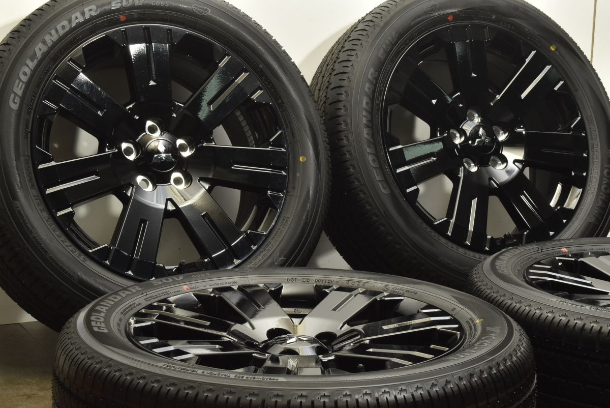 製 新車外し ミツビシ デリカD 5 シャモニー 純正 18in 7J 38 PCD114.3 ヨコハマ ジオランダー SUV G055 225 55R18 納車外し