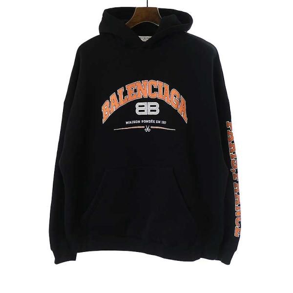 BALENCIAGAバレンシアガ21AWヴィンテージロゴプリント裏起毛スウェット 