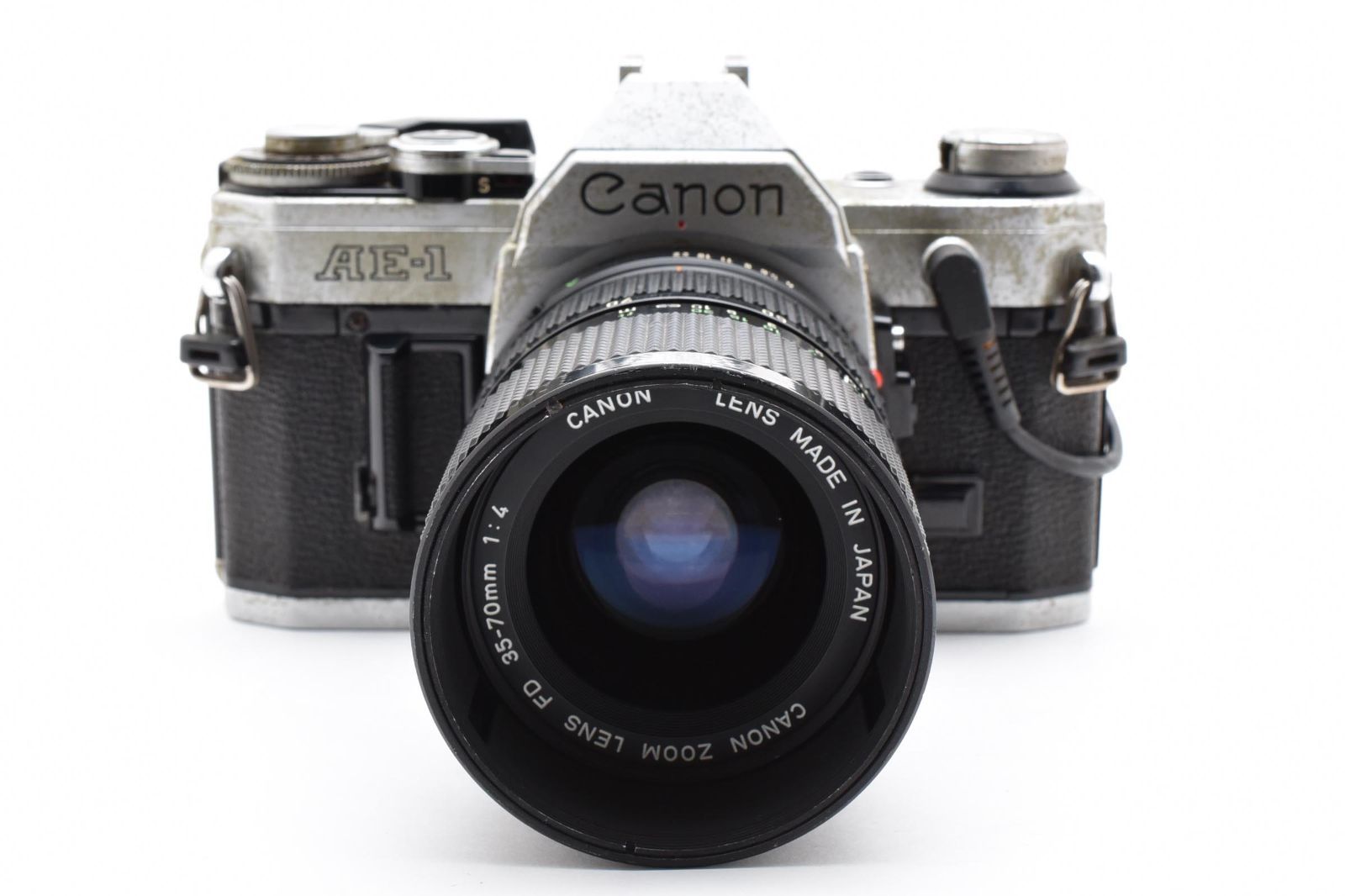 動作良好 Canon AE-1 シルバー ボディ New FD 35-70mm F4 標準ズームレンズセット フィルムカメラ 入門に最適 クラシックカメラ レトロ 撮影 済み B937B930