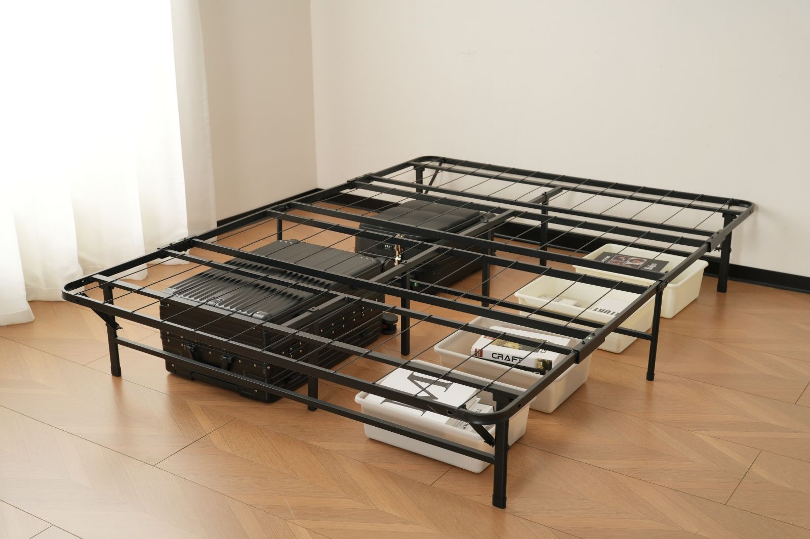 パイプベッド ダブル｜折りたたみ｜耐荷重200kg｜N511P184778A