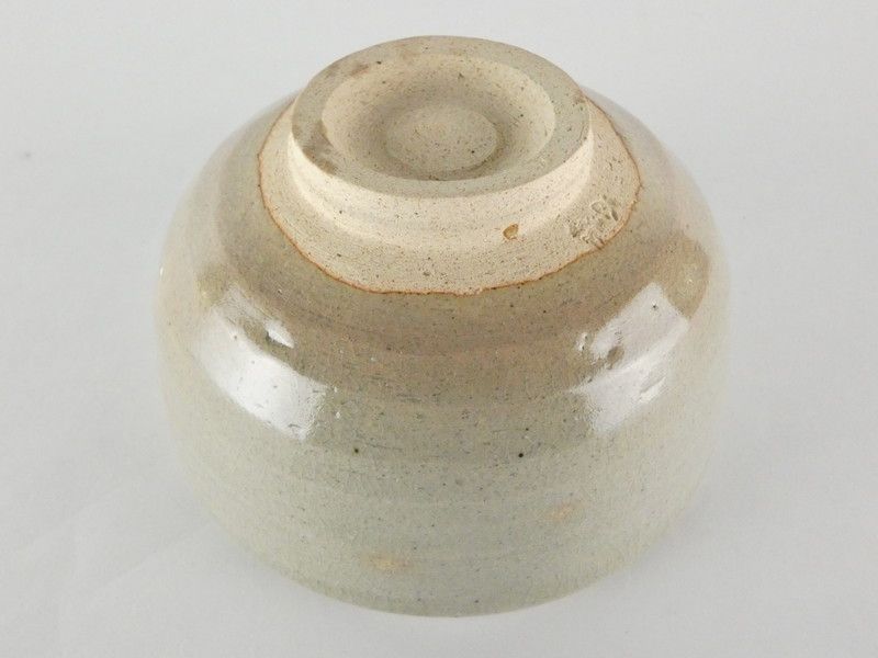 清宮】大野正蔵 作「西尾焼 茶碗」共箱 幅 約12.8cm 高さ 約7.2