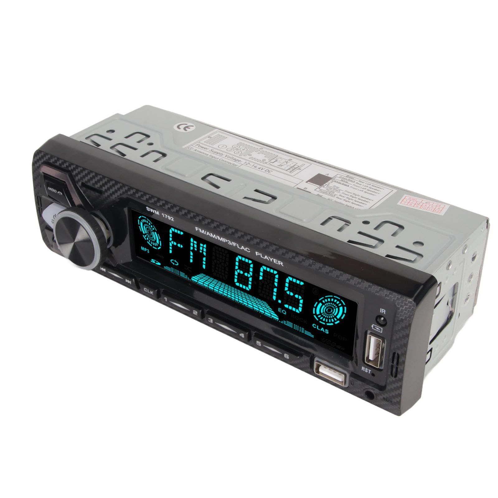 【早発送】USB ポート付き Bluetooth カーステレオ、AM FM ラジオ、車 MP3 オーディオ プレーヤー、スマート音声シスタント、AUX マップ再生、シングル DIN、サポート 2 接続