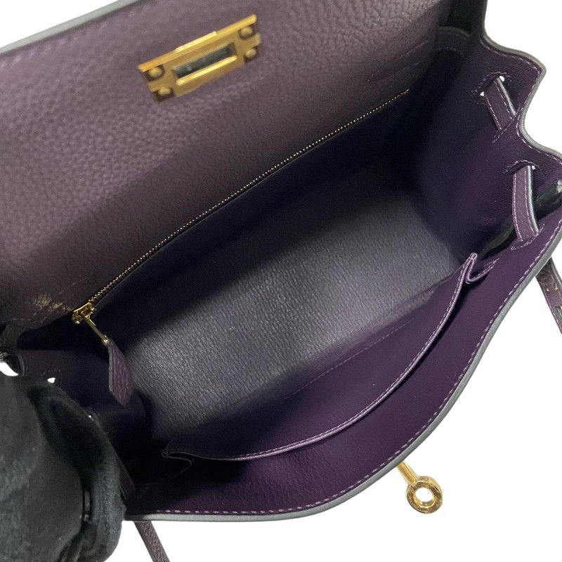 エルメス HERMES ケリー25 内縫い D刻印 レザン ゴールド金具 トゴ  