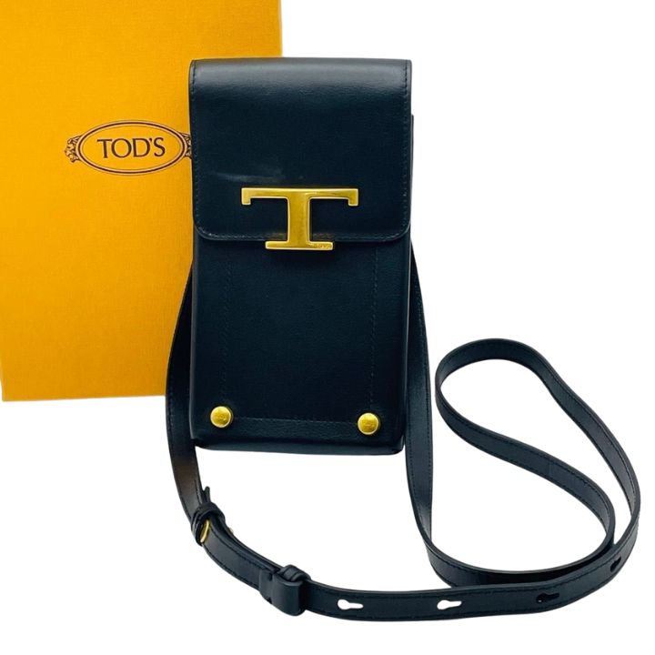 美品 TODS トッズ タイムレス スマホフォルダー ショルダーバッグ