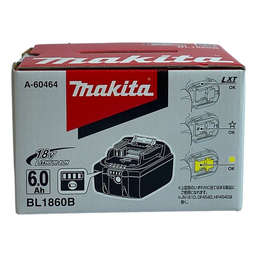 ♭♭ MAKITA マキタ 18V リチウムイオン 6.0Ah バッテリ― BL1860B 【未