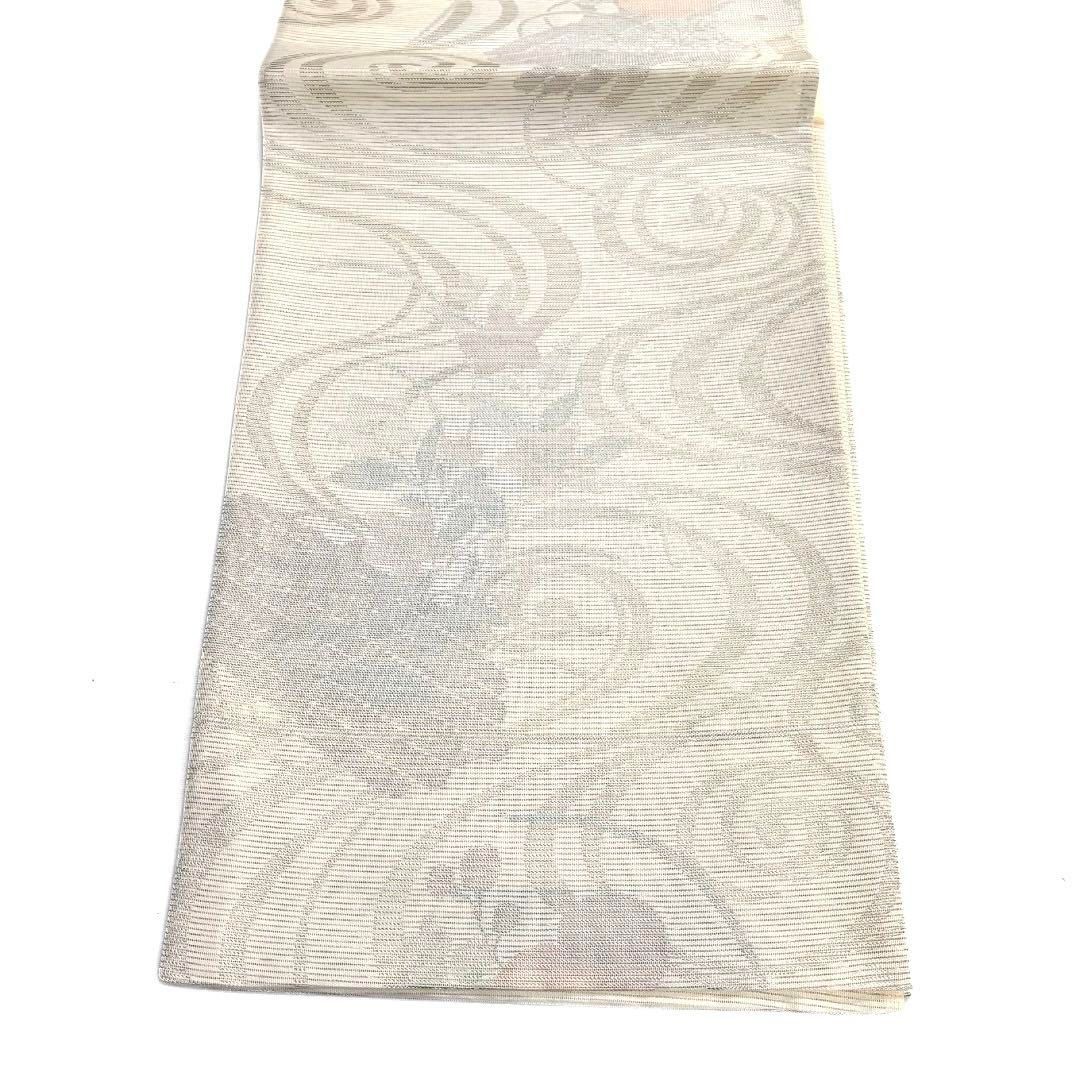 袋帯 夏用 絽 菊花 桔梗 流水 白地 着物 075a d - メルカリ