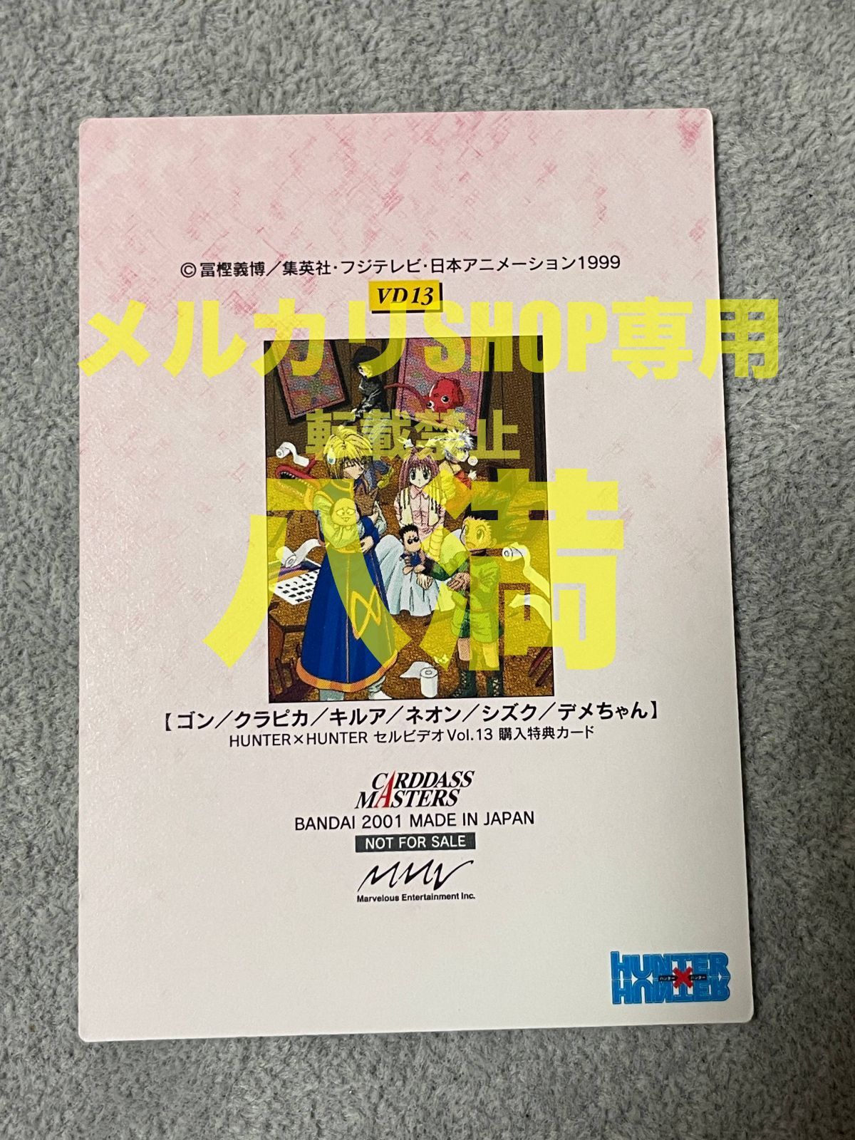 HUNTER×HUNTER ハンターハンター カードダスマスターズ VD13 セルビデオ 特典カード