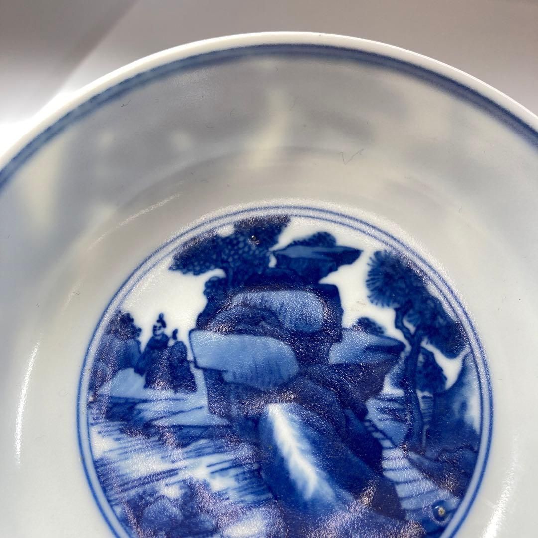 中国清時代　最上手　大清康熙年製　青花鉢　直径12.2㎝　東Y5-1127☆2F 中国清時代 最上手 大清康熙年製 青花鉢 直径12.2㎝ 東Y5-1127