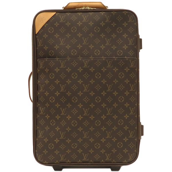 ルイヴィトン LOUIS VUITTON キャリーバッグ ペガス 55 モノグラムキャンバス モノグラム ゴールド金具 茶 スーツケース 鍵 パドロック ネームタグ M23294 SP0071