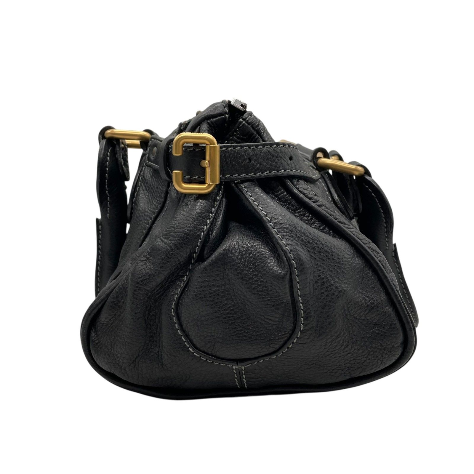 美品 Chloe クロエ パディントン ハンドバッグ 黒 ブラック 本革 美品 Chloe クロエ パディントン ハンドバッグ 黒 ブラック 本革