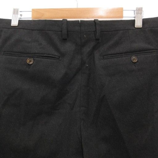 ビー エイブル BE ABLE パンツ スラックス テーパード センタープレス ボタンフライ イタリア製 38 紺 ネイビー GV GY 18