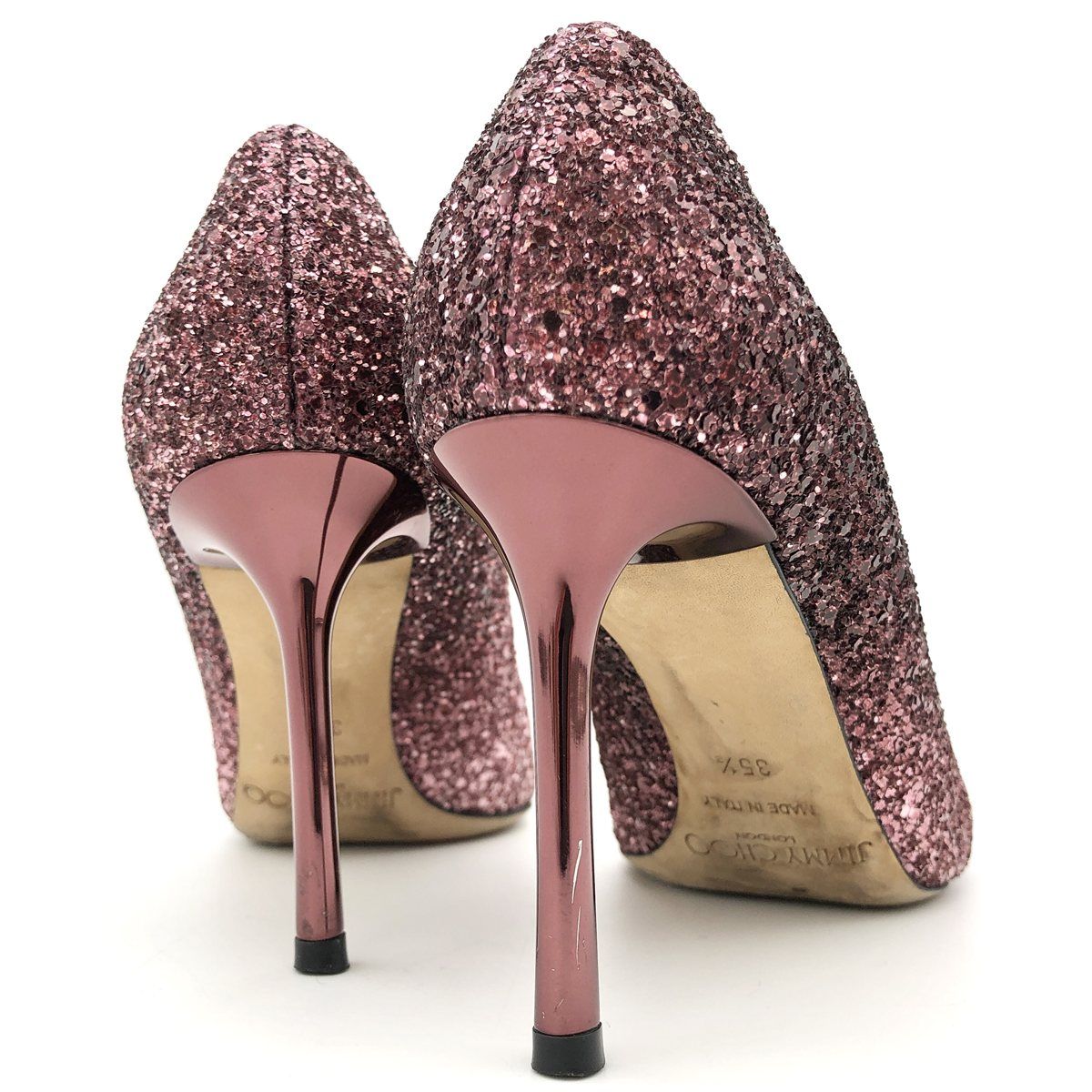 JIMMY CHOO ハイヒール ブライダル グリッター ポインテッドトゥ ピンヒール ピンク 1841A WWW_MORNINGWALKER_COM