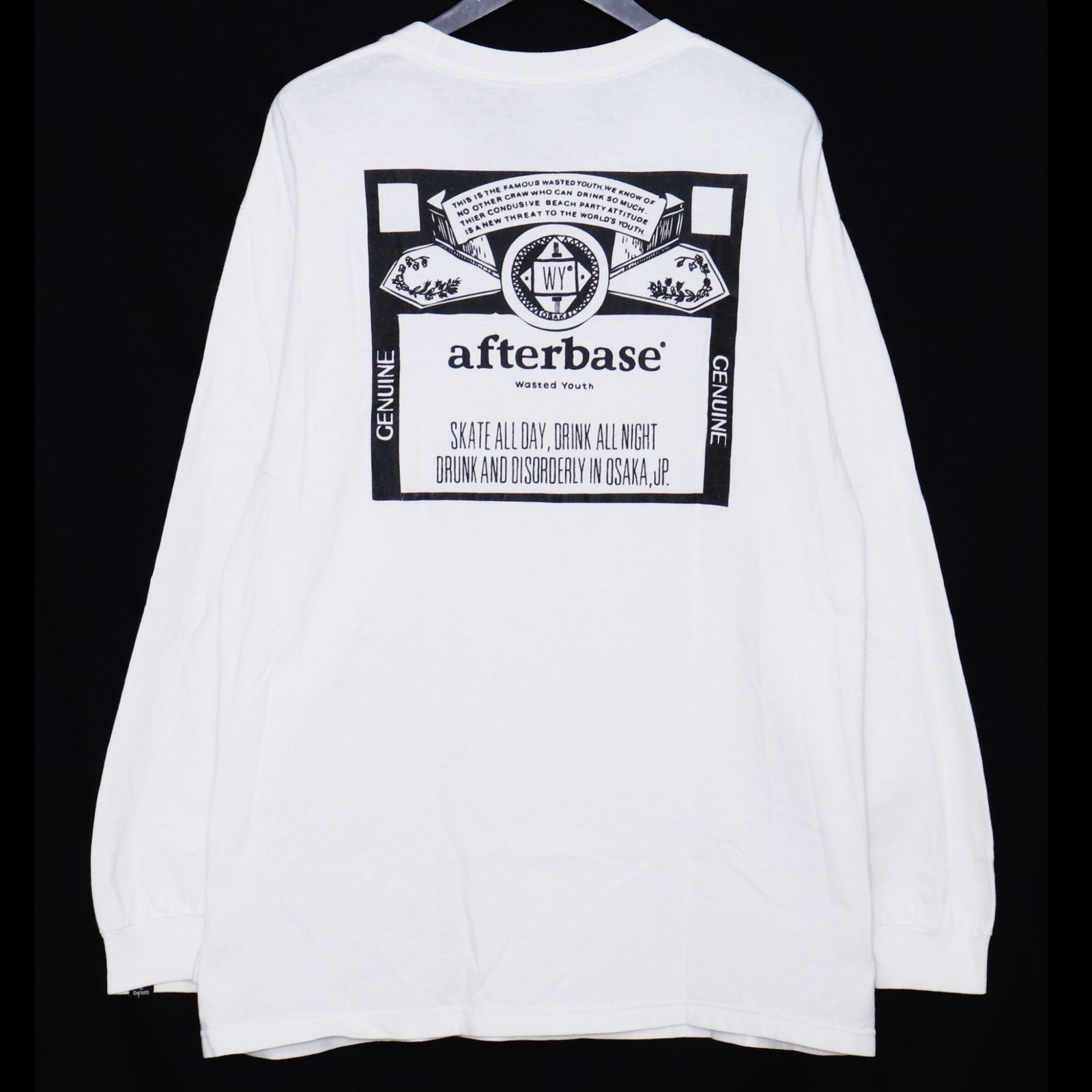 Wasted Youth afterbase コラボ ロングスリーブ ホワイトL WASTED YOUTH afterbase ロングスリーブシャツ Lサイズ ホワイト