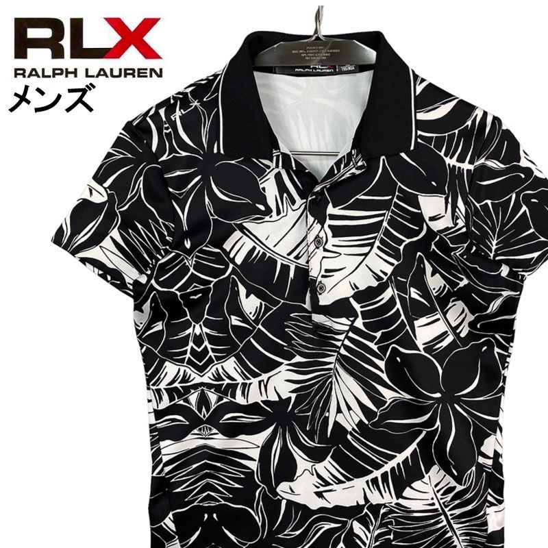 RLX ラルフローレン 半袖ポロシャツ 総柄 ブラック系 XS メンズ ゴルフ ...