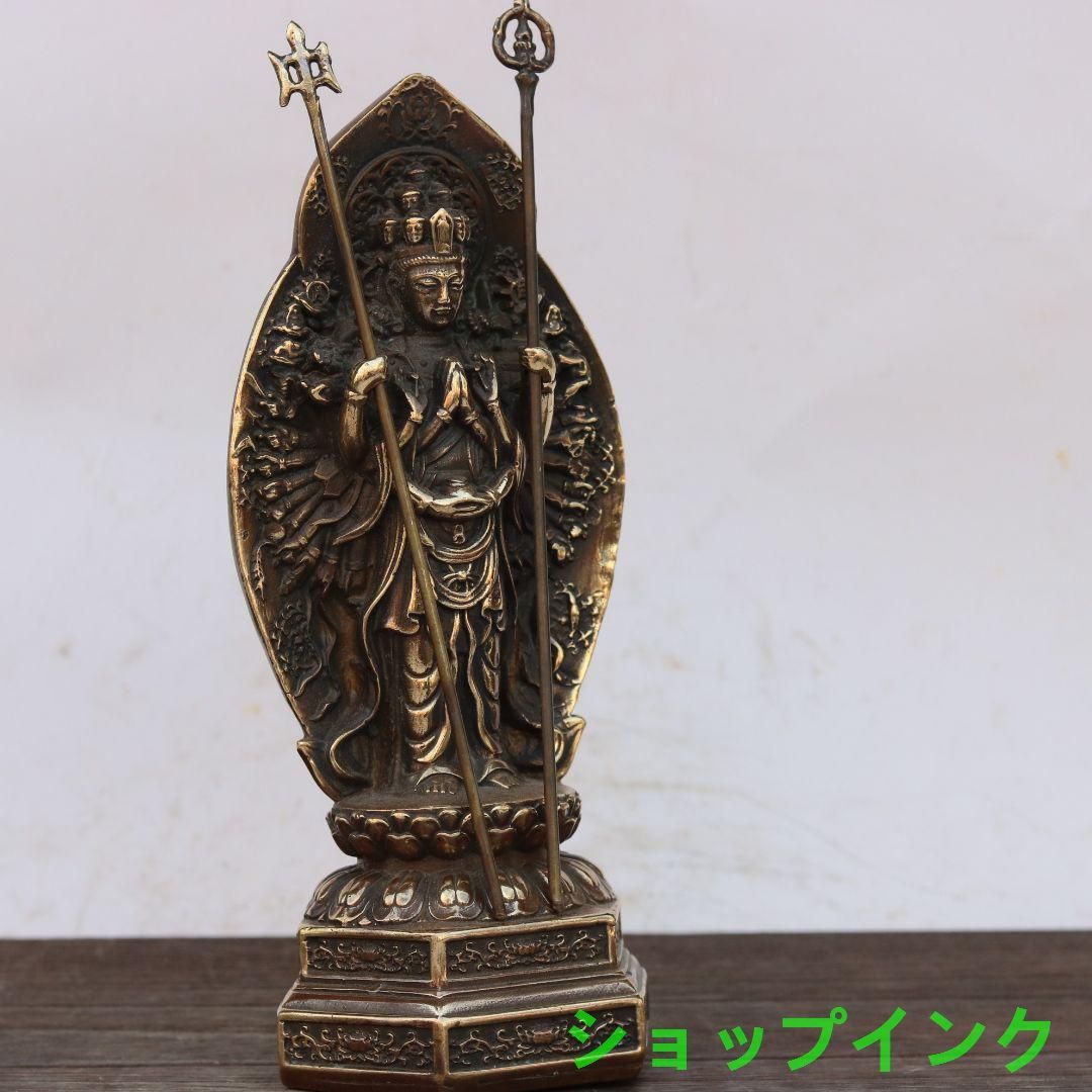 銅細工 千里眼  順風耳  仏像 書道具 文房具装飾品   工芸品 美術品 置物 Amazon｜黄楊木彫 千里眼順風耳 木彫置物 媽祖 左右護法 木彫
