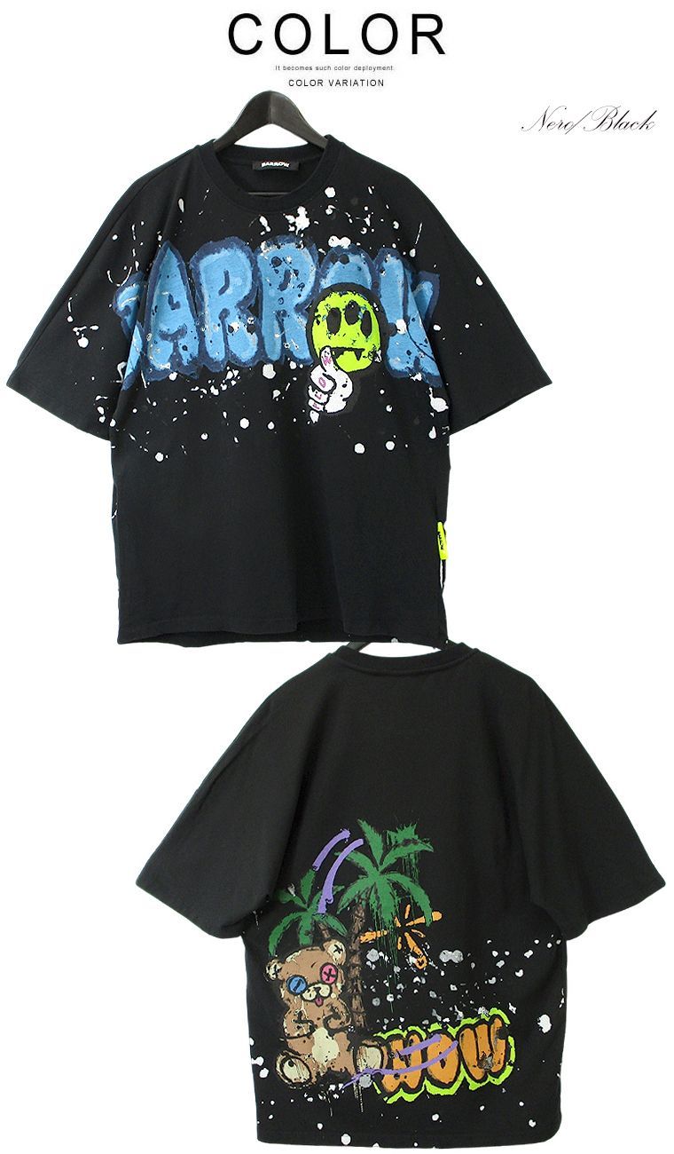 希少 BARROW バロウ グラフィックプリント半袖Tシャツ 海外限定