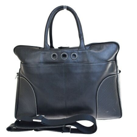 【中古】 ダンヒル dunhill ブリーフケース ビジネスバッグ ハンド ショルダー 2WAY ブラック レザー 01HE575