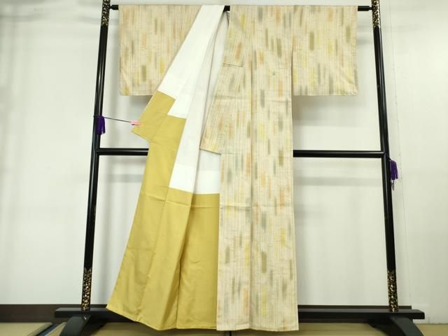 平和屋本店□極上 ぜんまい紬 伝統古染ぼかし 徒然草 証紙付き 逸品