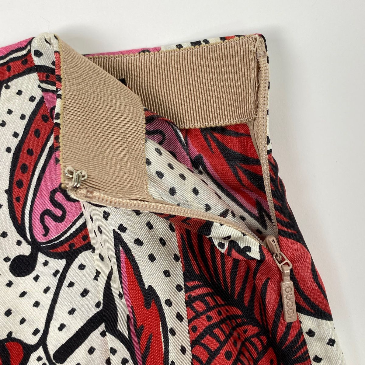 グッチ GUCCI フラワー柄 ボックスプリーツスカート インター