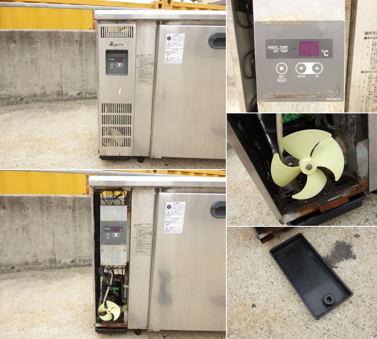 中古】M▽フクシマ 業務用 台下冷蔵庫 コールドテーブル 170L 2