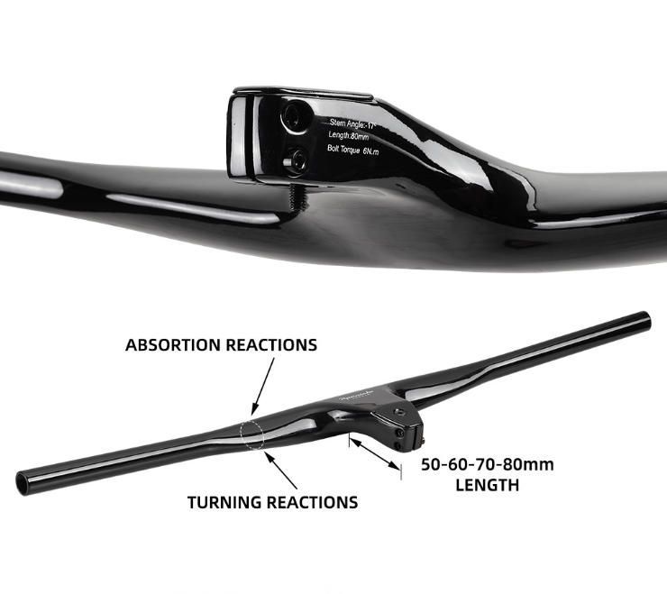 一体横山地車直把一体登山車把手炭素繊維破風一体直把手