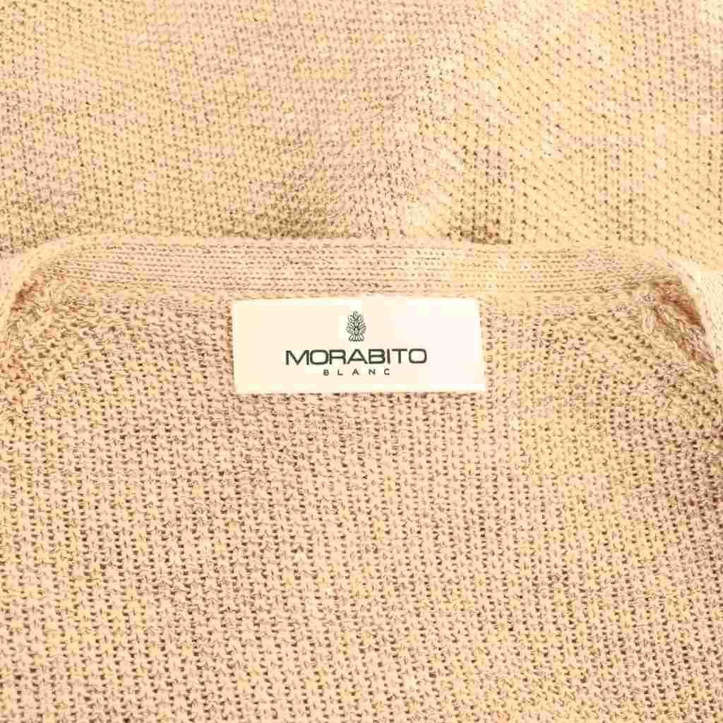 モラビト MORABITO ブラン ラメ混ロングニットカーディガン 38