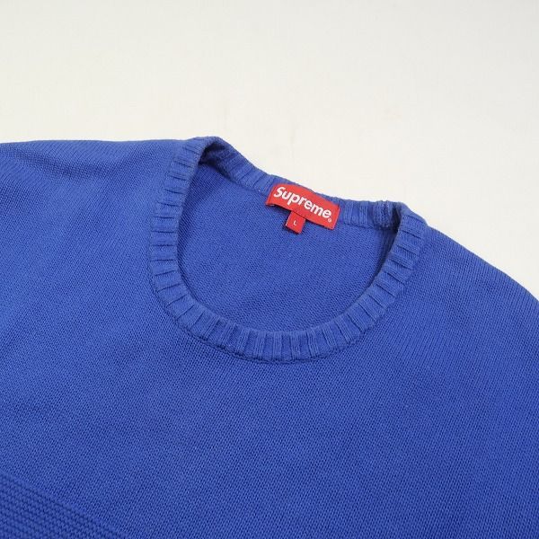 Size【L】 SUPREME シュプリーム 22SS Tonal Paneled Sweater Royal セーター 青 【中古品-良い】  20793536