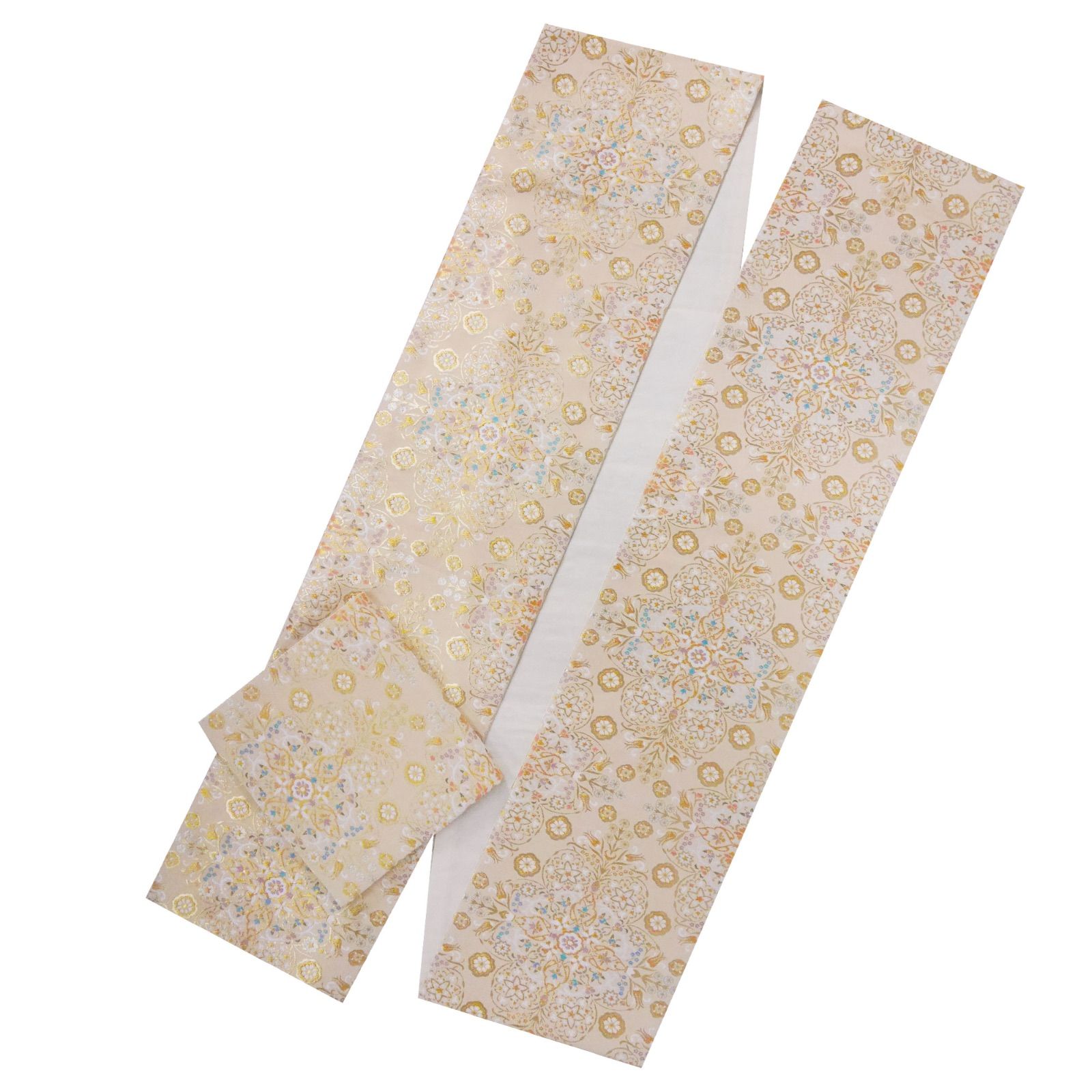 新品・仕立て上がり】フォーマル 袋帯 古典 クリーム 金 小杉織物 お