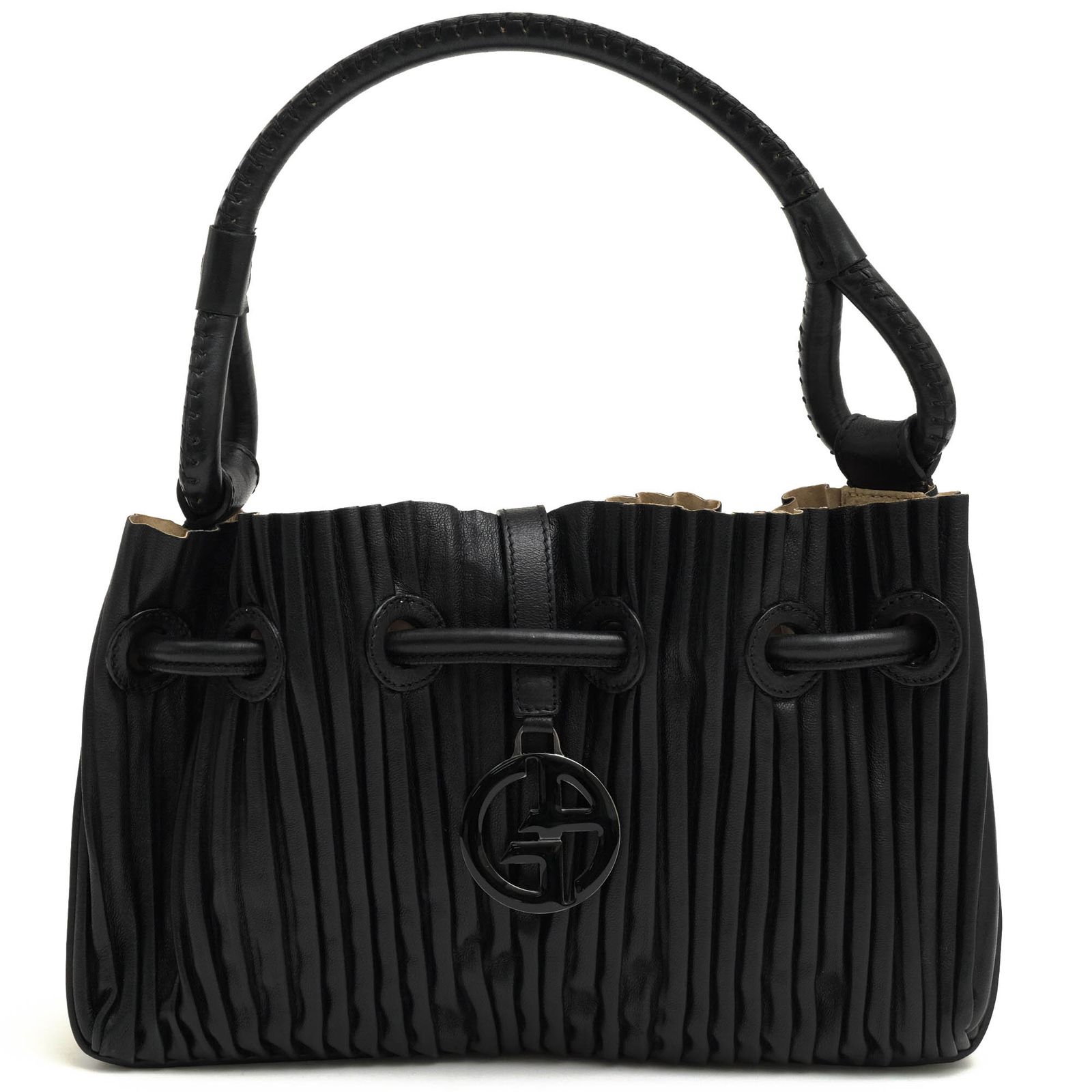 GIORGIO ARMANI ハンドバッグ ナイロン×レザー Giorgio Armani Men's Leather and Nylon Crossbody Bag