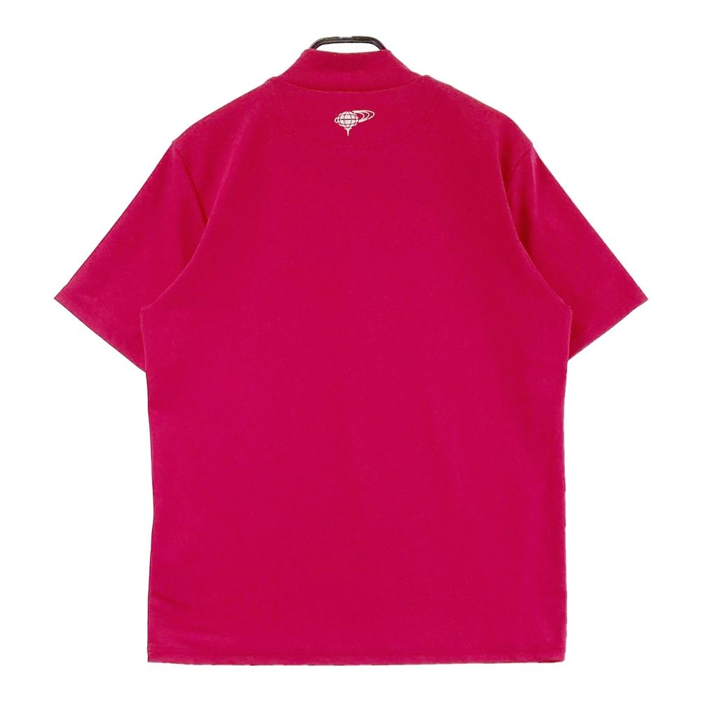 サイズ：L BEAMS GOLF ビームスゴルフ 2023年モデル ハイネック半袖Tシャツ  レッド系 [240101494763] ゴルフウェア メンズ ストスト サイズ：L BEAMS GOLF ビームスゴルフ 2023年モデル ハイネック半袖T