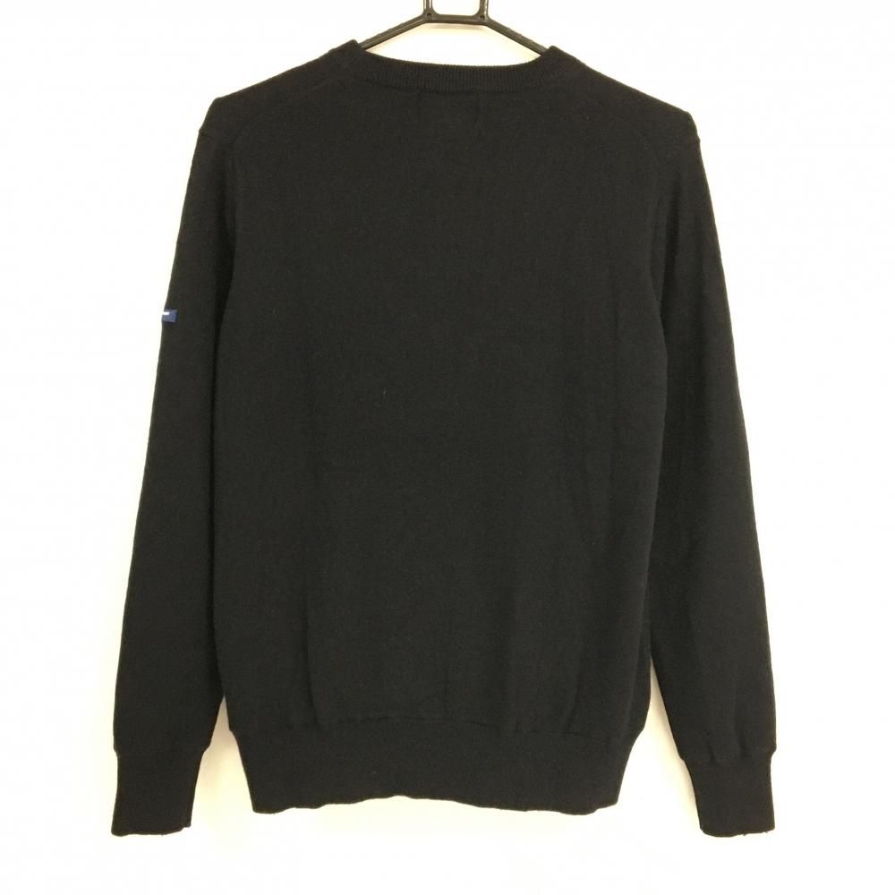 お得なセール商品も！ マスターバニー セーター 黒 フロントロゴ カシミヤ混 裏地付 ニット レディース 4 M ゴルフウェア MASTER BUNNY EDITION 超絶人気デザイン