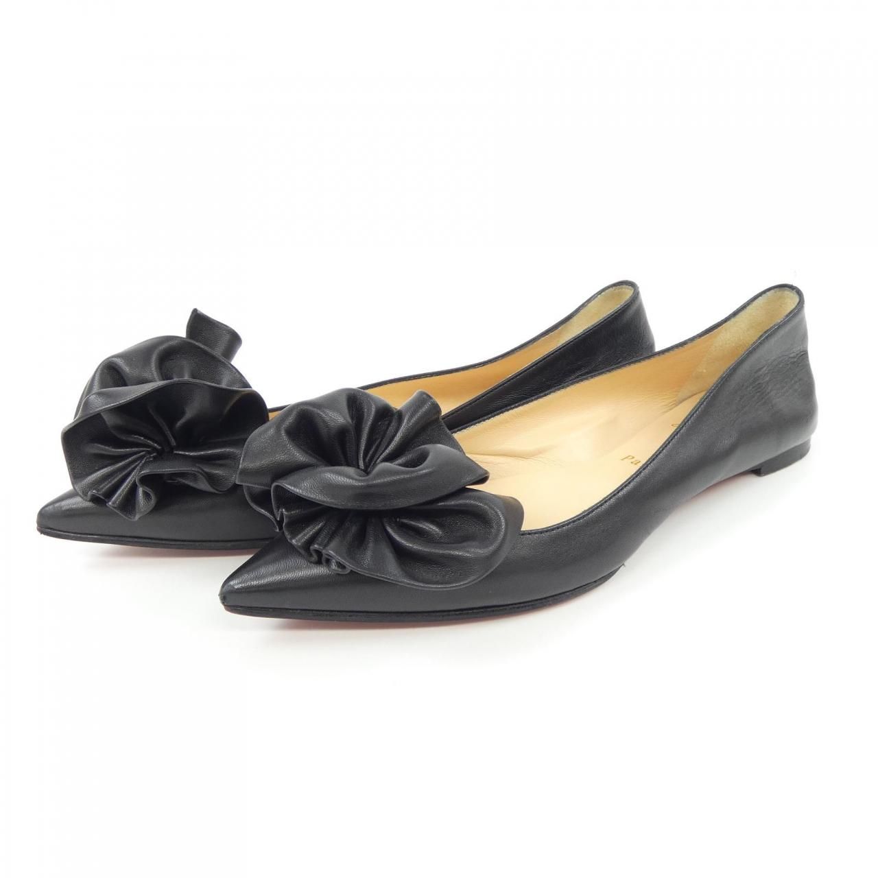 クリスチャンルブタン パンプス フラットシューズ リボン