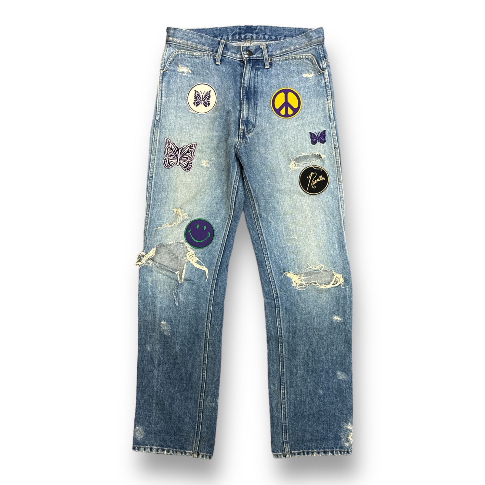 NEEDLES パッチワーク クラッシュ デニム パンツ ニードルス KP139 S 