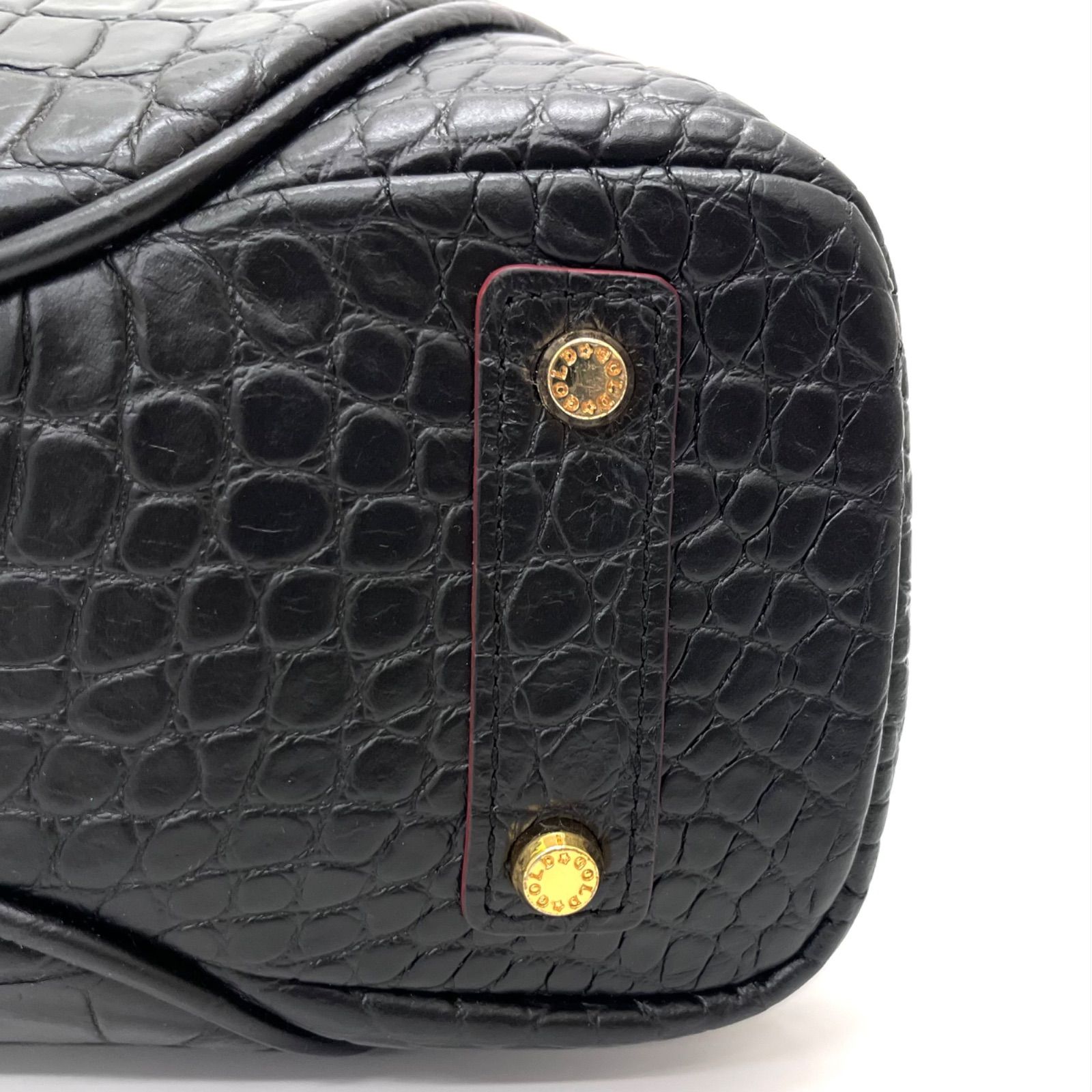 ◇COCOCELUX GOLD◇ココセリュックスゴールド 牛革 クロコ型押し 2way 