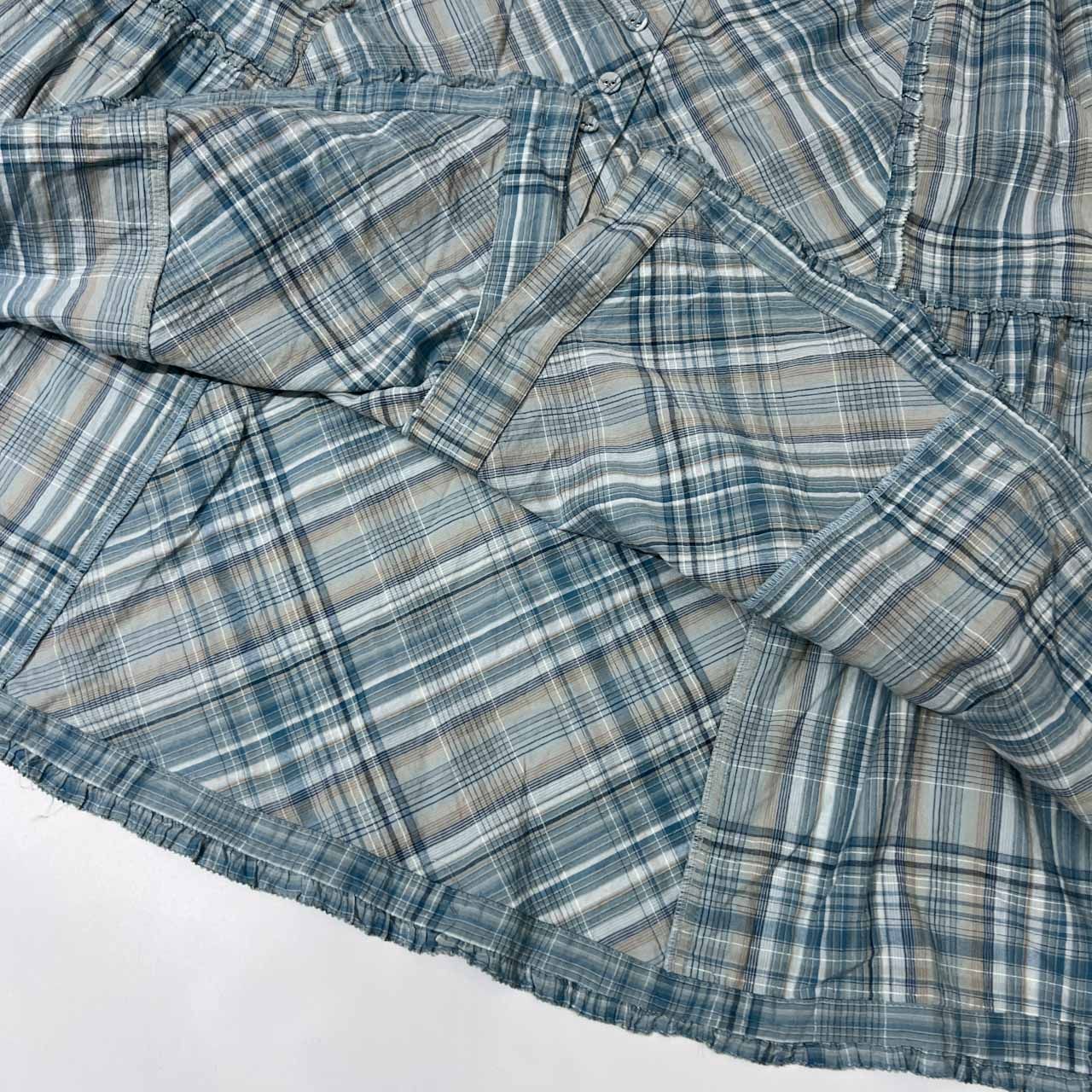 PINK HOUSE ピンクハウス 前ボタン チェック柄 ロング ティアード