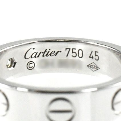 Cartier カルティエ ミニラブリング 1Pダイヤモンド K18WG ホワイト