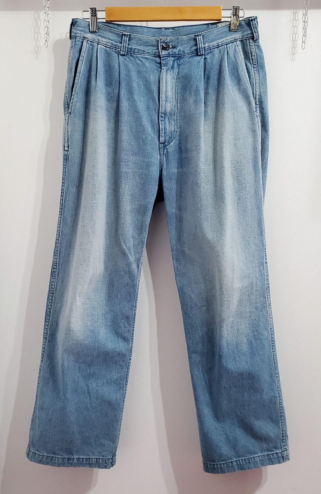 orslowオアスロウ□美品 21年 TWO TUCK DENIM WIDE TROUSERS 2 YEAR