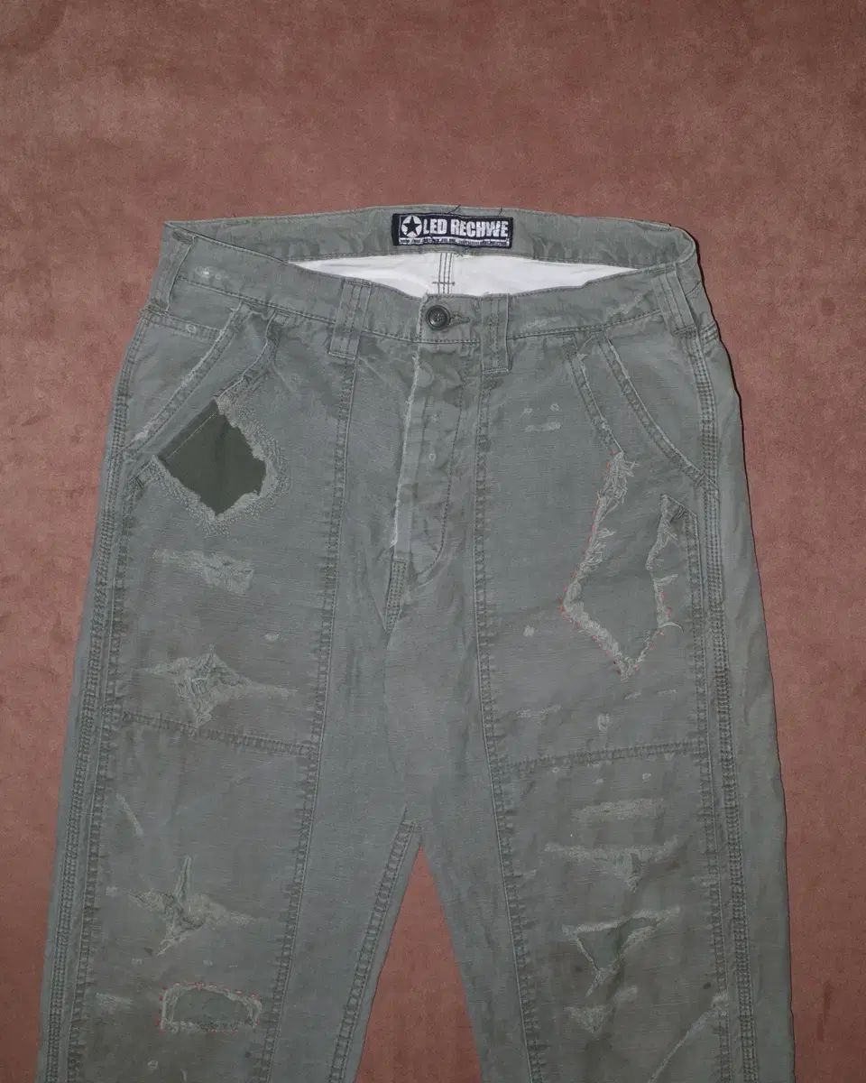 LED RECHWE ダメージ加工 ウォーク パンツ