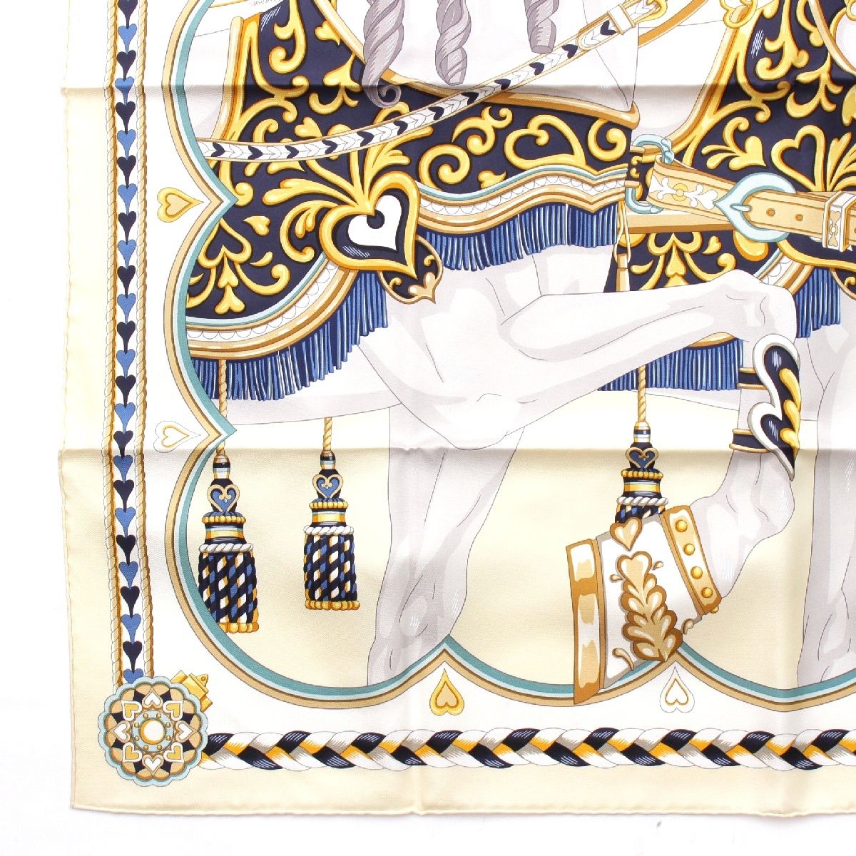 エルメス シルク カレ90 Harnais de Coeur アルネ・ドゥ・クール