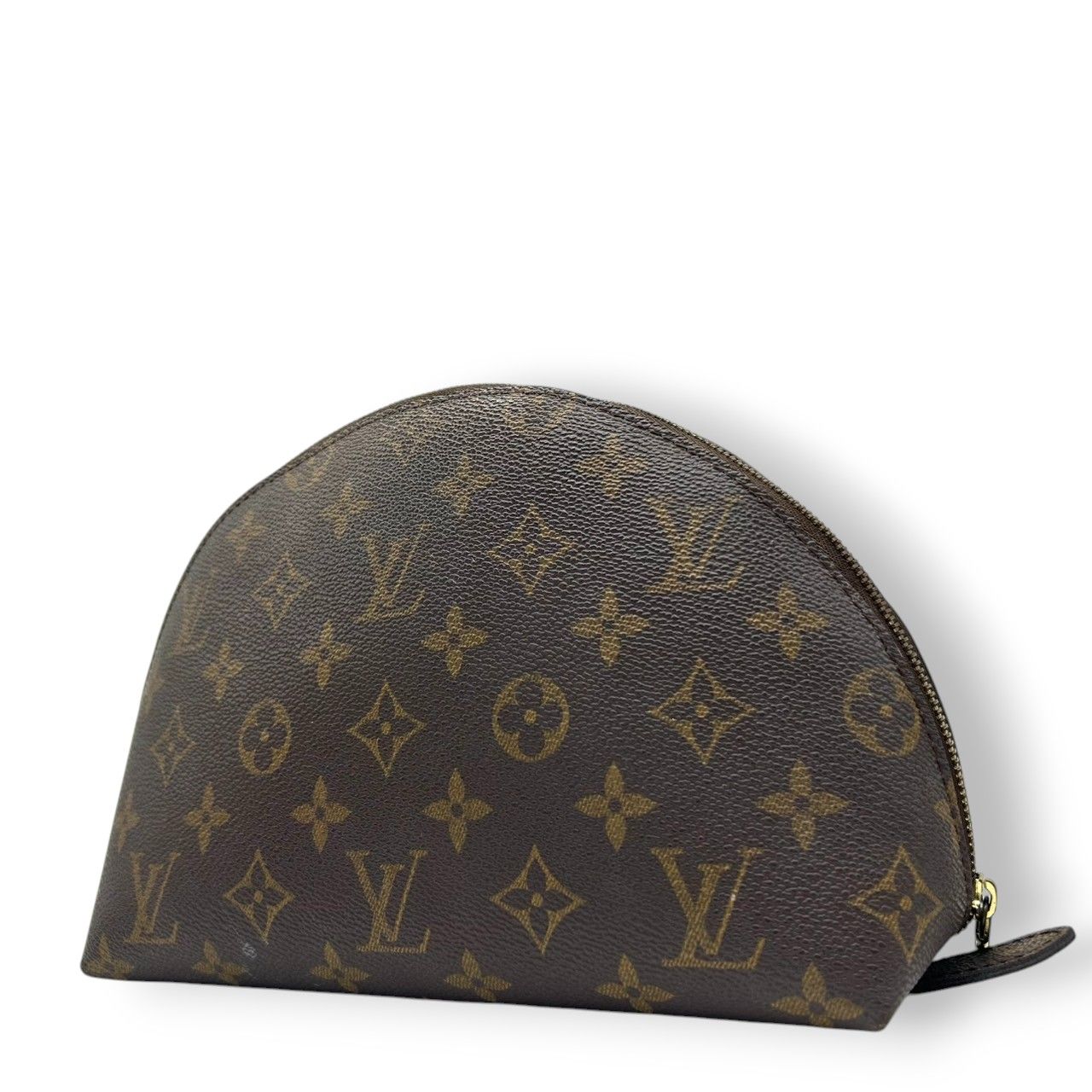 レディース ルイヴィトン LOUIS VUITTON ポシェット コスメティック M47515 モノグラム 化粧ポーチ 半月型 アクセサリーポーチ  小物入れ レディース ブラウン PVC レザー ヴィンテージ ビンテージ クラシック 定番 人気 クリーニング済み s57