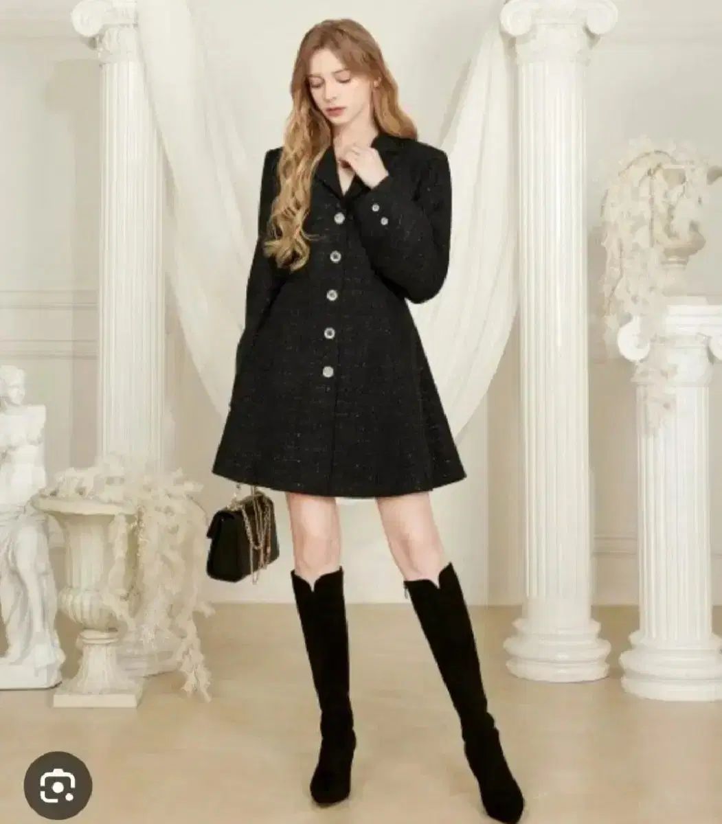 GRACE U liesel ツイード ミニ ONE PIECE s ブラック